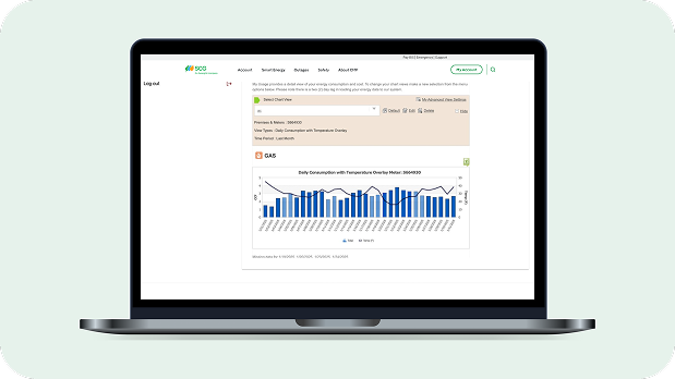 Laptop showing Energy Analyzer dashboard